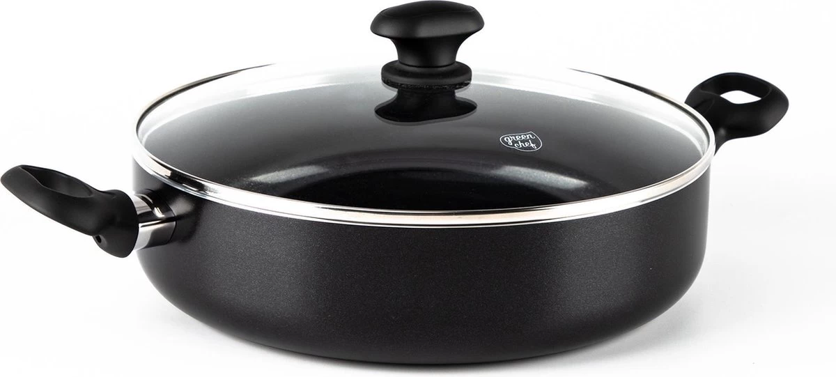 GreenChef Diamond Inductie Hapjespan - Ø28 Cm - Keramisch - PFAS-vrij 1 GreenChef Diamond Inductie Hapjespan - Ø28 Cm - Keramisch - PFAS-vrij