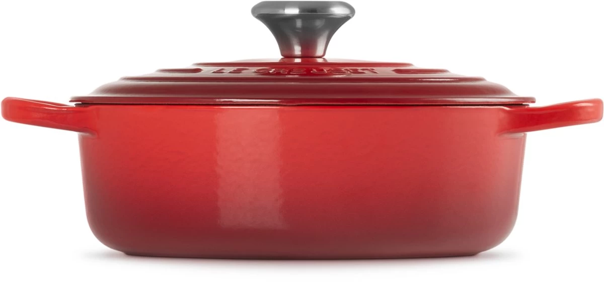 Le Creuset - Gietijzeren - Lage Braadpan - 24cm - Kersenrood 12 Le Creuset - Gietijzeren - Lage Braadpan - 24cm - Kersenrood - Afbeelding 12