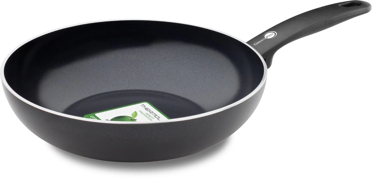 GreenPan Cambridge Wokpan 28cm - Zwart - Inductie - PFAS-vrij 11 GreenPan Cambridge Wokpan 28cm - Zwart - Inductie - PFAS-vrij - Afbeelding 11