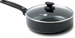 GreenPan Cambridge Hapjespan Met Deksel 24cm - Zwart - Inductie - PFAS-vrij