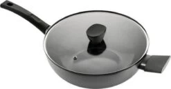 ISENVI Avon Keramische Wok Met Deksel 36 CM - Ergo Greep