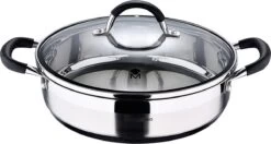 Bergner Masterpro - Serveerpan Met Deksel - 28 Cm - 3.8 L - RVS