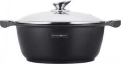 Royalty Line - Marble Soep/braadpan - Met Glazen Deksel Zwart - 24 CM. RL-BS24ML