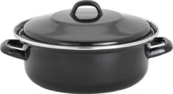 Lite-Body - Emaille - Magnus Braadpan 28cm/3,5l Met Deksel - Inductie - Zwart