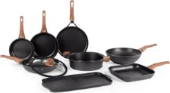 Rosmarino Black Line - Wokpan - Ø30cm - 100% PFAS & PFOA Vrij - Gegoten Aluminium - Non-stick Minerale Coating - Ergonomische Handgreep - Geschikt Voor Alle Warmtebronnen & Vaatwasser 21 Rosmarino Black Line - Wokpan - Ø30cm - 100% PFAS & PFOA Vrij - Gegoten Aluminium - Non-stick Minerale Coating - Ergonomische Handgreep - Geschikt Voor Alle Warmtebronnen & Vaatwasser -Korting Op Keukengerei 1200x654 2