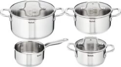 Tefal Virtuoso Pannenset 4-delig - Kookpan Ø 16/20/24 Cm + Steelpan Ø 16 Cm