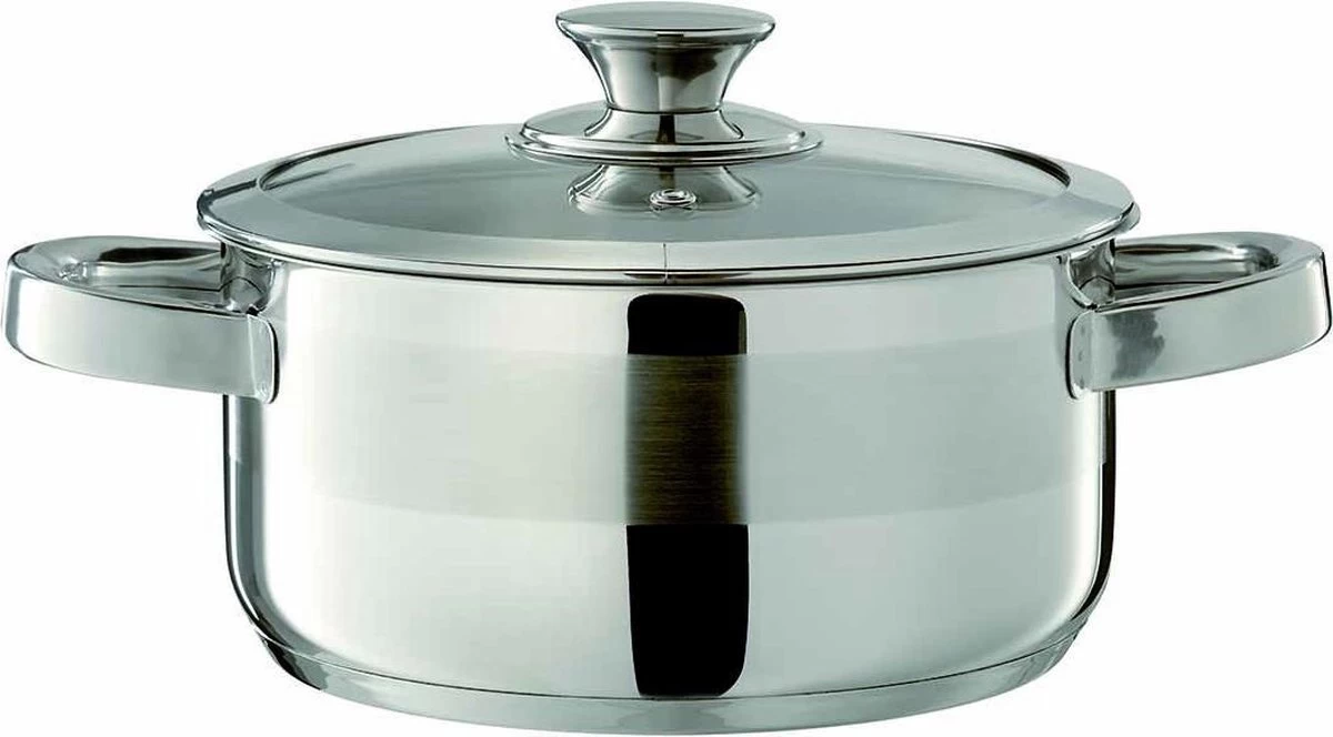 Sola Pannenset Furore - 4 Delig - Ø 16,16,18,20 Cm - Zilver - RVS - Sandwichbodem 4 Sola Pannenset Furore - 4 Delig - Ø 16,16,18,20 Cm - Zilver - RVS - Sandwichbodem - Afbeelding 4