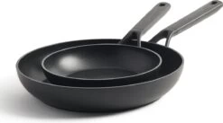 Greenpan KitchenAid Classic Aluminium Koekenpannenset 2-delig ø20+28cm - Zwart - Inductie