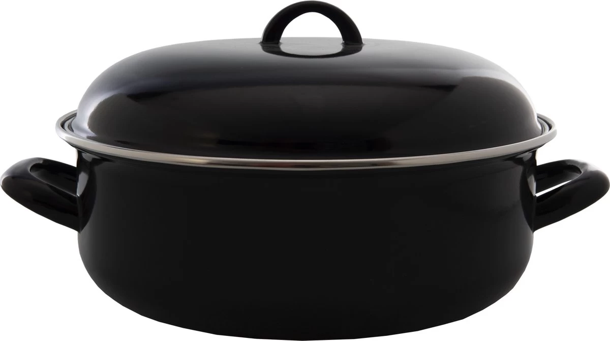 CasaLupo Emaille Braadpan Cooking - ø 28 Cm / 6 Liter 1 CasaLupo Emaille Braadpan Cooking - ø 28 Cm / 6 Liter