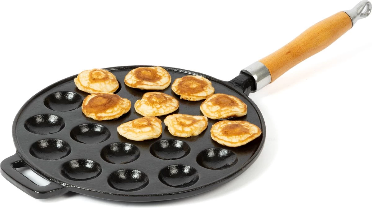 Blackwell Poffertjespan - Met Houten Steel - Gietijzer - ø 24 Cm