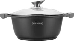 Royalty Line - Marble Soep/braadpan - Met Glazen Deksel Zwart - 20 CM. RL-BS20ML -Korting Op Keukengerei 1200x675 2