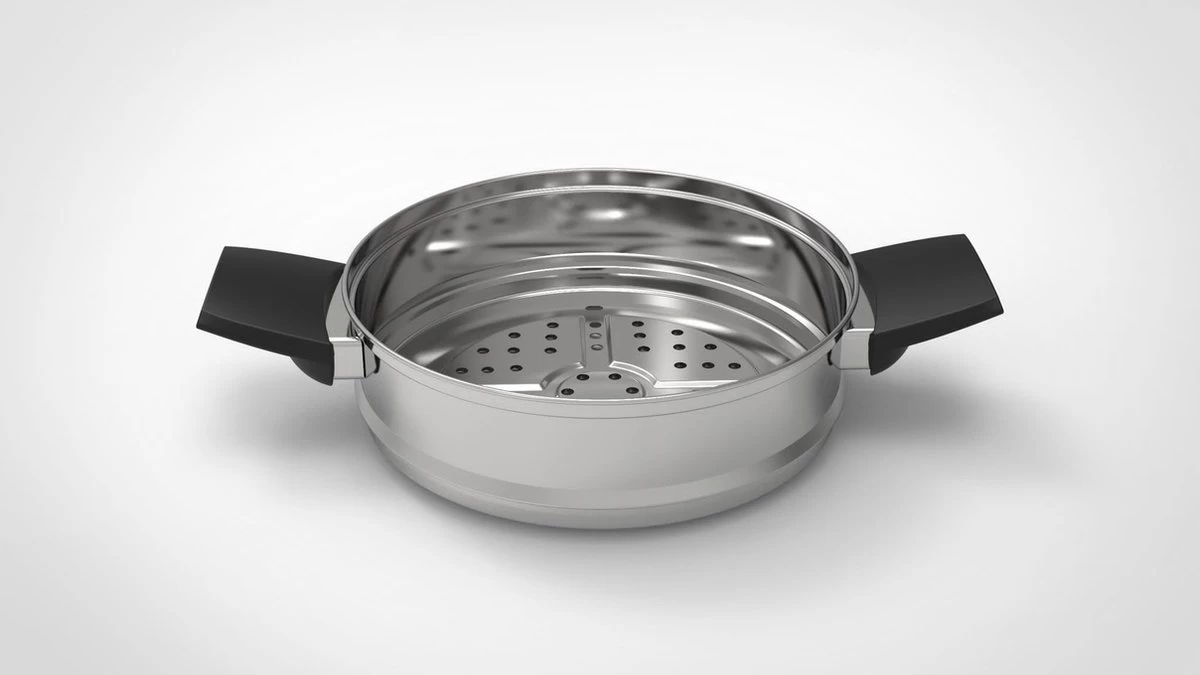 Royal Swiss Snelkookpan / Couscous Pan - 2 In 1 - 10 Liter - Ø 26 Cm - RVS - Inductie - Automatische Sluiting 5 Royal Swiss Snelkookpan / Couscous Pan - 2 In 1 - 10 Liter - Ø 26 Cm - RVS - Inductie - Automatische Sluiting - Afbeelding 5
