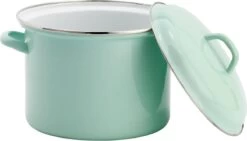 Lite-Body Soeppan / Stamppotpan Met Deksel - Ø 22 Cm/ 6ltr - Emaille - Mintgroen -Korting Op Keukengerei 1200x684