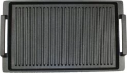 Eurolux Grillplaat Met Grepen - 41 X 24 X 2.5 Cm - Zwart - Aluminium - Geschikt Voor Alle Warmtebronnen -Korting Op Keukengerei 1200x689 4