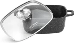 Edënbërg Stonetec Line - 8-delige Luxe Pannenset Van Gesmeed Aluminium - Zwart -Korting Op Keukengerei 1200x694