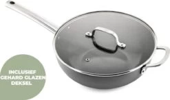 ISENVI Murray Keramische Wokpan Met Deksel 32 CM - RVS Greep 9 ISENVI Murray Keramische Wokpan Met Deksel 32 CM - RVS Greep -Korting Op Keukengerei 1200x708 3