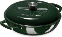 Navaris Gietijzeren Stoofpan Met Deksel- 3,5 Liter Gietijzeren Ovenschaal Van Email - Geschikt Voor Alle Warmtebronnen - Groen -Korting Op Keukengerei 1200x716 3