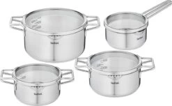 Tefal Nordica Pannenset 4 Delig - Steelpan Ø16 Cm & Kookpan Ø 18 + Ø 20 + Ø 24 Cm