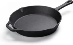 Koock Amsterdam® Skillet Gietijzer - Koekenpan - Geschikt Voor Alle Warmtebronnen Incl. BBQ En Inductie