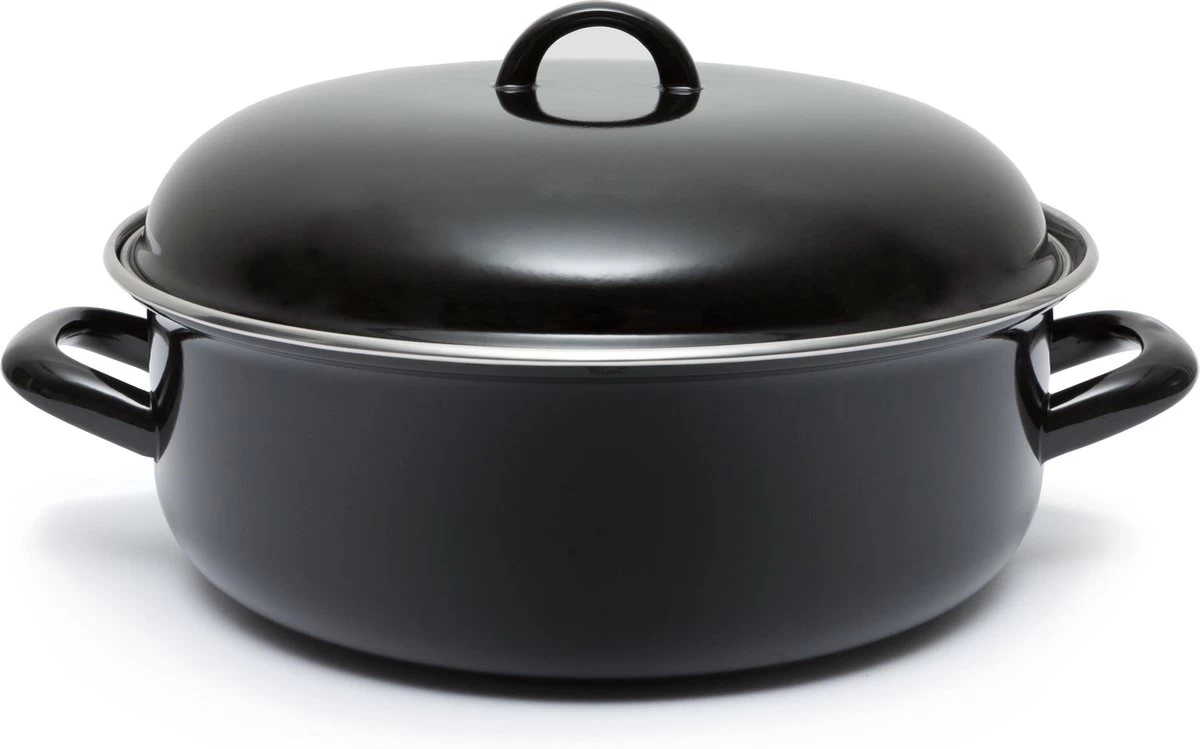 CasaLupo Emaille Braadpan Cooking - ø 28 Cm / 6 Liter 6 CasaLupo Emaille Braadpan Cooking - ø 28 Cm / 6 Liter - Afbeelding 6