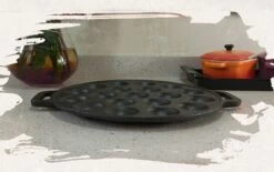 YUGN BLACK Poffertjespan Poffertjesmaker 6 Delige Set - 19 Poffertjes Incl Doseerfles Kwast Poffertjesvork Siliconen Ovenwanten - Platte Onderkant Poffertjespan Inductie Poffertjespan Elektrisch - Cadeau Tip -Korting Op Keukengerei 1200x751 1