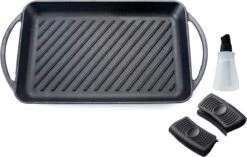 Kicinn Grillplaat - Gietijzer - Geëmailleerd - Incl. Accessoires - Ø 33 X 21.8 Cm (LxB)