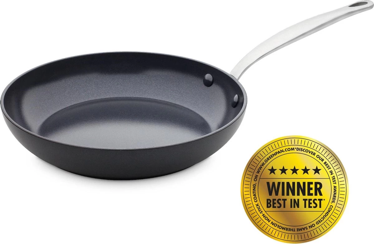 GreenPan Barcelona Infinity Pro Koekenpan 32cm - Zwart - Inductie - PFAS-vrij 2 GreenPan Barcelona Infinity Pro Koekenpan 32cm - Zwart - Inductie - PFAS-vrij - Afbeelding 2