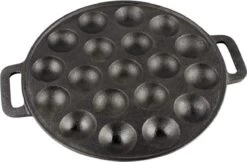 YUGN BLACK Poffertjespan Poffertjesmaker 6 Delige Set - 19 Poffertjes Incl Doseerfles Kwast Poffertjesvork Siliconen Ovenwanten - Platte Onderkant Poffertjespan Inductie Poffertjespan Elektrisch - Cadeau Tip -Korting Op Keukengerei 1200x785