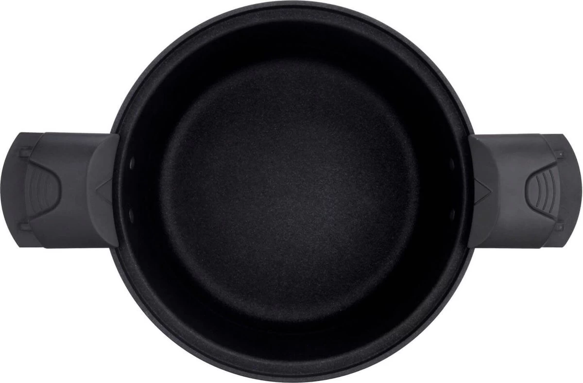 Rosmarino - Snelkookpan Met Glazen Deksel - Zwart - Ø24cm - 5 Liter - 100% PFAS & PFOA Vrij - Aluminium - Pressure Cooker - Non-stick Minerale Coating - Ergonomische Handgrepen - Geschikt Voor Alle Warmtebronnen 2 Rosmarino - Snelkookpan Met Glazen Deksel - Zwart - Ø24cm - 5 Liter - 100% PFAS & PFOA Vrij - Aluminium - Pressure Cooker - Non-stick Minerale Coating - Ergonomische Handgrepen - Geschikt Voor Alle Warmtebronnen - Afbeelding 2