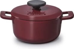 BRABANTIA THE DUTCH Gietijzeren Braadpan - Ø 20cm - 2,5L - Bordeaux - Inductie