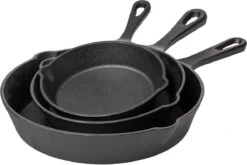 Blackwell Koekenpannenset - Gietijzer - ø 16, 20 En 25 Cm - Zonder Anti-aanbaklaag