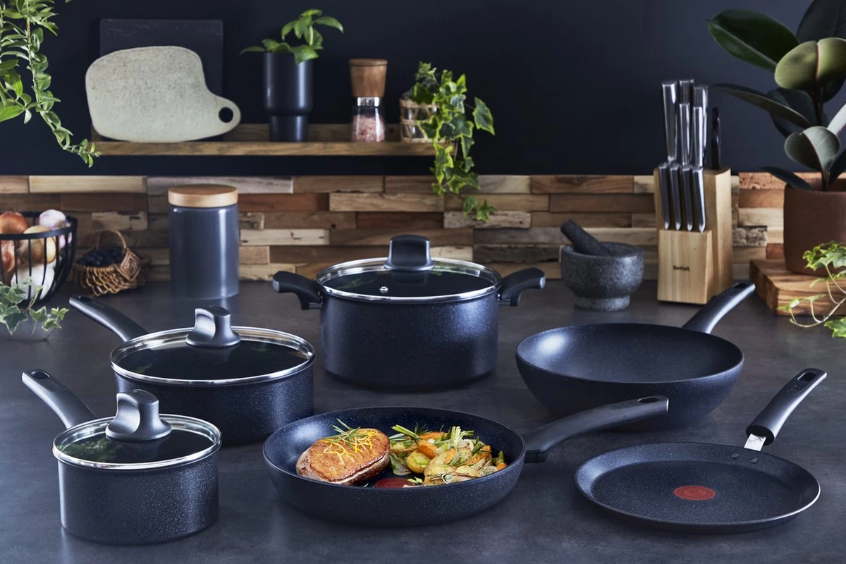 Tefal Black Stone Hapjespan - Ø 24 Cm 4 Tefal Black Stone Hapjespan - Ø 24 Cm - Afbeelding 4