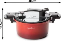 Rosmarino - Snelkookpan Met Glazen Deksel - Zwart - Ø24cm - 5 Liter - 100% PFAS & PFOA Vrij - Aluminium - Pressure Cooker - Non-stick Minerale Coating - Ergonomische Handgrepen - Geschikt Voor Alle Warmtebronnen 14 Rosmarino - Snelkookpan Met Glazen Deksel - Zwart - Ø24cm - 5 Liter - 100% PFAS & PFOA Vrij - Aluminium - Pressure Cooker - Non-stick Minerale Coating - Ergonomische Handgrepen - Geschikt Voor Alle Warmtebronnen -Korting Op Keukengerei 1200x800 311