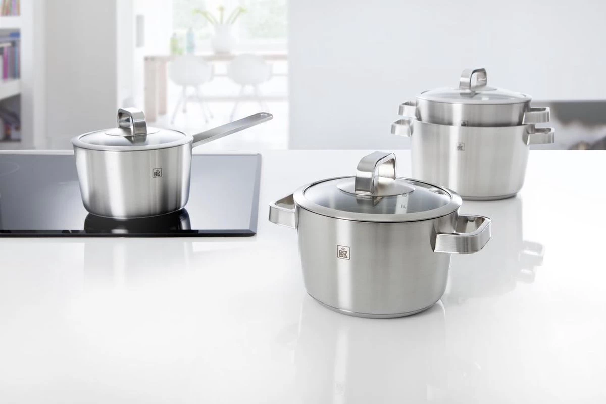 BK Conical Glas Pannenset - 4-delig - Glazen Deksels 3 BK Conical Glas Pannenset - 4-delig - Glazen Deksels - Afbeelding 3