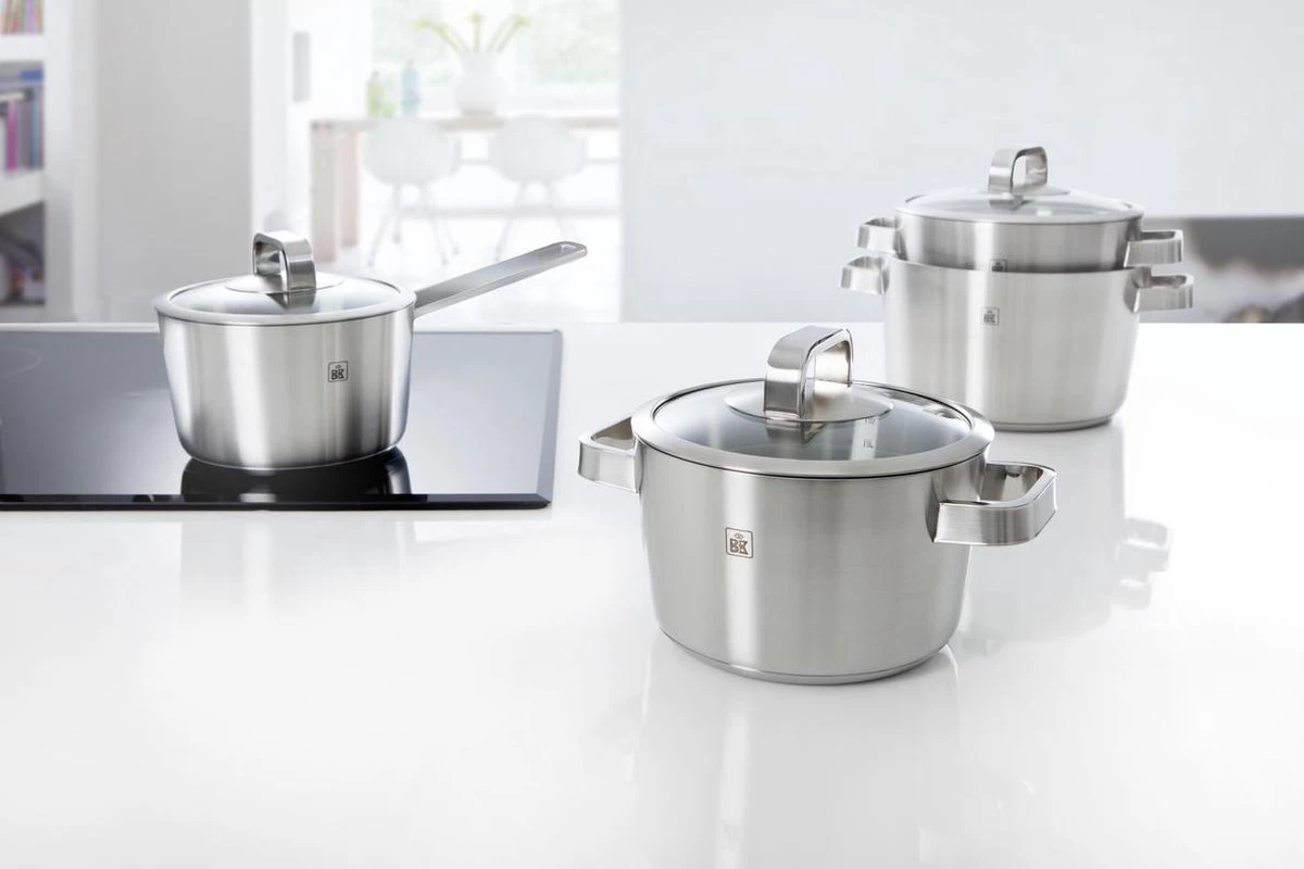 BK Conical Glas Pannenset - 4-delig - Glazen Deksels 7 BK Conical Glas Pannenset - 4-delig - Glazen Deksels - Afbeelding 7