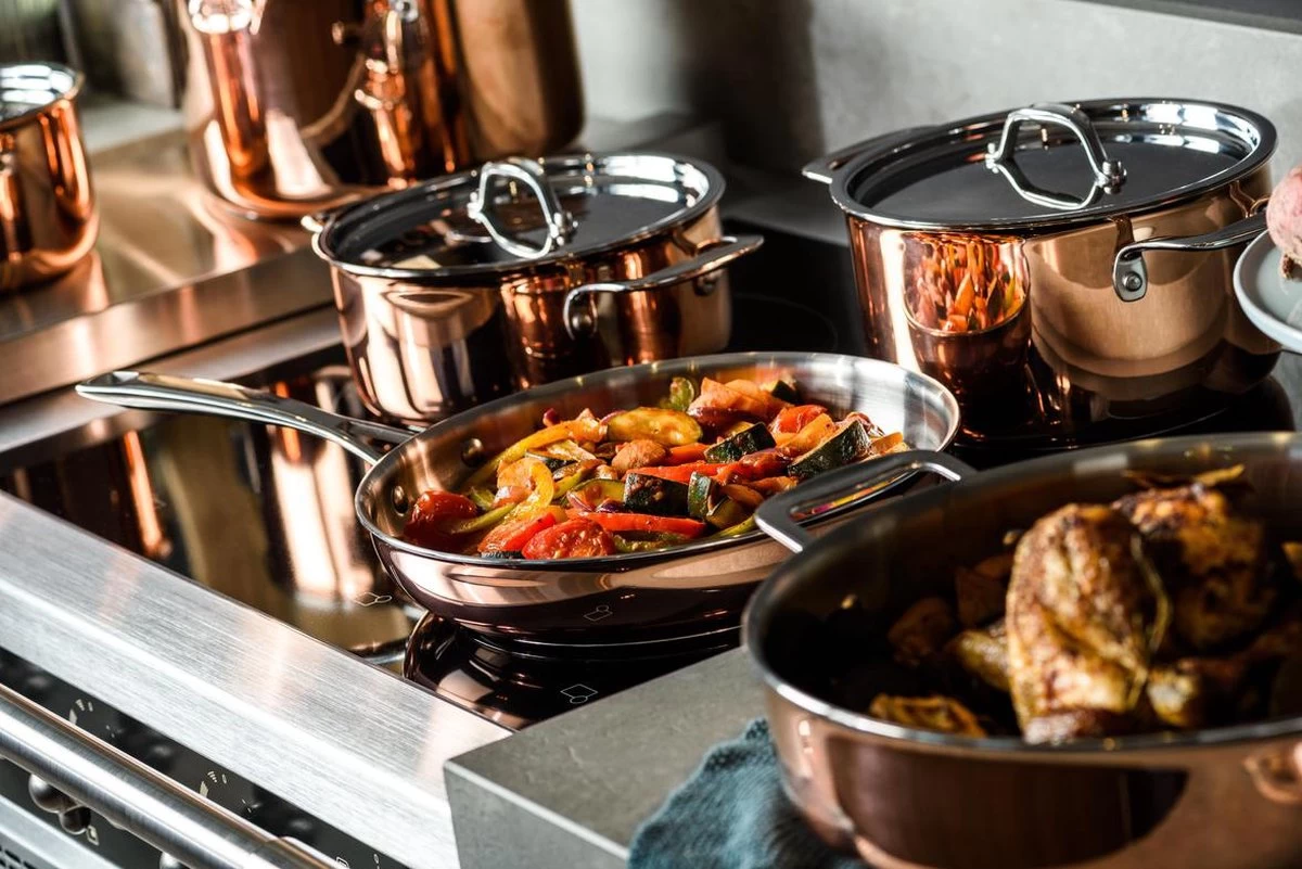 Koekenpan Ø26cm Met Deksel - Inductie - Koper - DUCQ 8 Koekenpan Ø26cm Met Deksel - Inductie - Koper - DUCQ - Afbeelding 8