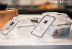 The White Series - Keramische Pannenset Met Glazen Deksels - Inclusief Set Vershoudbakjes - Zwart -Korting Op Keukengerei 1200x813 7