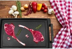 Eurolux Teppanyaki Plaat Met Grepen - 41 X 24 X 2.5 Cm - Zwart - Aluminium - Geschikt Voor Alle Warmtebronnen -Korting Op Keukengerei 1200x815 4