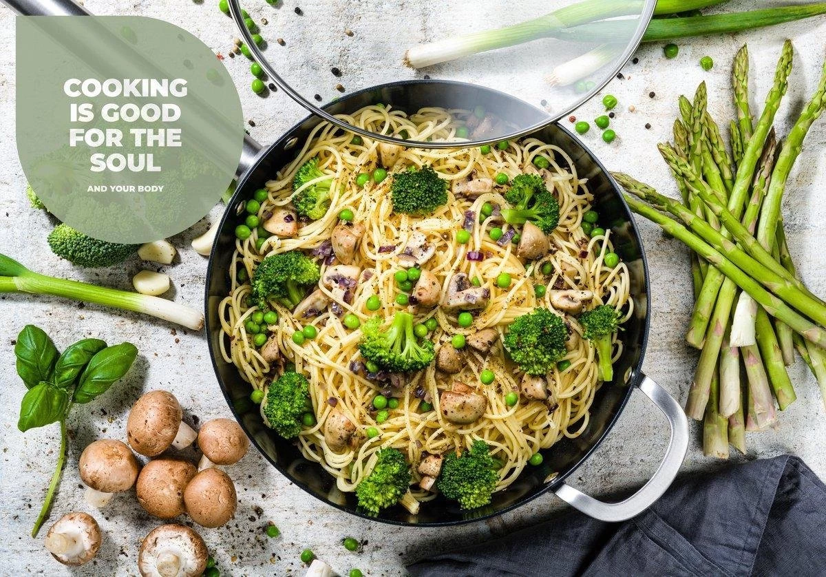 ISENVI Murray Keramische Wokpan 32CM - RVS Greep 3 ISENVI Murray Keramische Wokpan 32CM - RVS Greep - Afbeelding 3