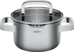 Sola Pannenset Juvia - 4 Delig - Ø 16,16,18,20 Cm - Zilver - RVS - Sandwichbodem -Korting Op Keukengerei 1200x845