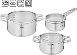 Tefal Nordica Pannenset 3 Delig - Steelpan Ø 16 Cm & Kookpan Ø 20 + Ø 24 Cm -Korting Op Keukengerei 1200x853 2