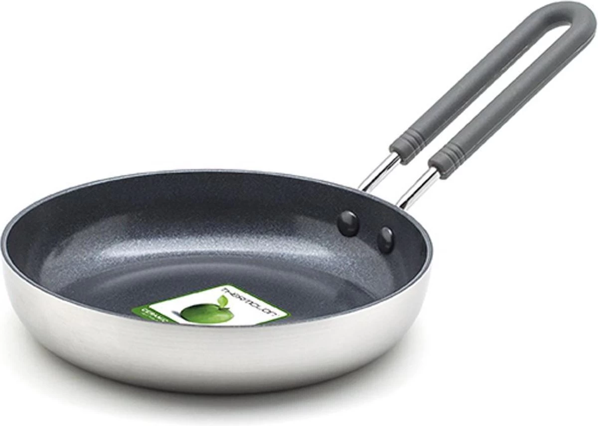 GreenPan Mini Koekenpan 14cm - Zilver - Inductie - PFAS-vrij 2 GreenPan Mini Koekenpan 14cm - Zilver - Inductie - PFAS-vrij - Afbeelding 2