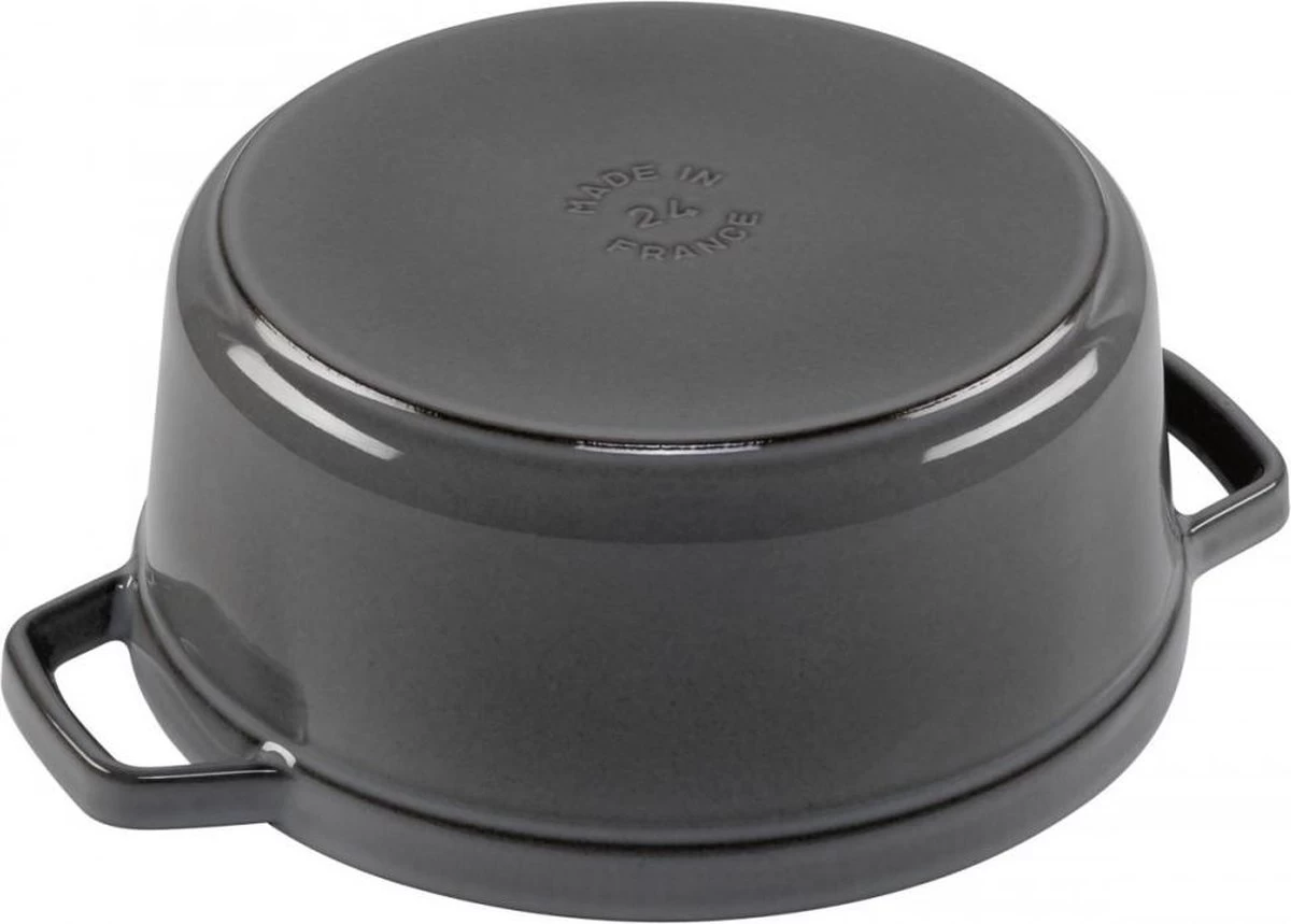 Staub Cocotte - Rond - 24 Cm - Grafietgrijs 3 Staub Cocotte - Rond - 24 Cm - Grafietgrijs - Afbeelding 3
