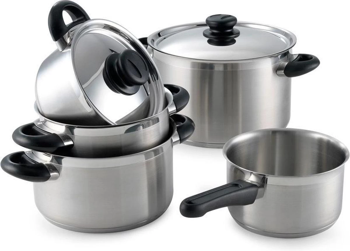 BK Karaat+ Pannenset - 5-delig - RVS – Geschikt Voor Alle Warmtebronnen 1 BK Karaat+ Pannenset - 5-delig - RVS – Geschikt Voor Alle Warmtebronnen