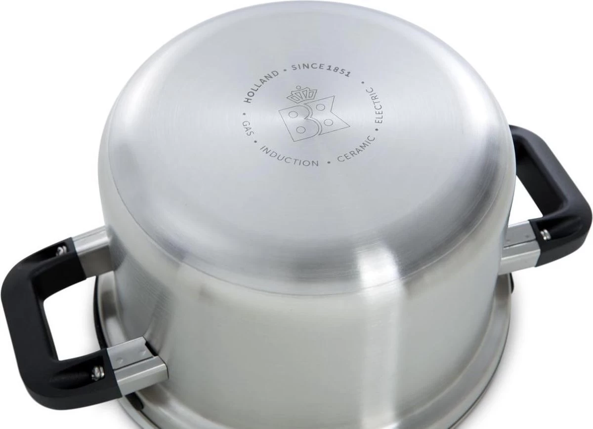 BK Flow Cool Pannenset - 4-delig – RVS Deksels - Veilig Afgietsysteem - Geschikt Voor Alle Warmtebronnen 13 BK Flow Cool Pannenset - 4-delig – RVS Deksels - Veilig Afgietsysteem - Geschikt Voor Alle Warmtebronnen - Afbeelding 13