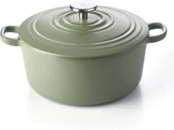 BK Bourgogne Braadpan Ø 24 Cm - Groen - Gietijzer - Inductie