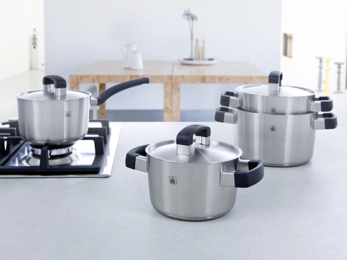 BK Conical Cool Glas Pannenset - 5-delig - Glazen Deksels - Geschikt Voor Alle Warmtebronnen 2 BK Conical Cool Glas Pannenset - 5-delig - Glazen Deksels - Geschikt Voor Alle Warmtebronnen - Afbeelding 2