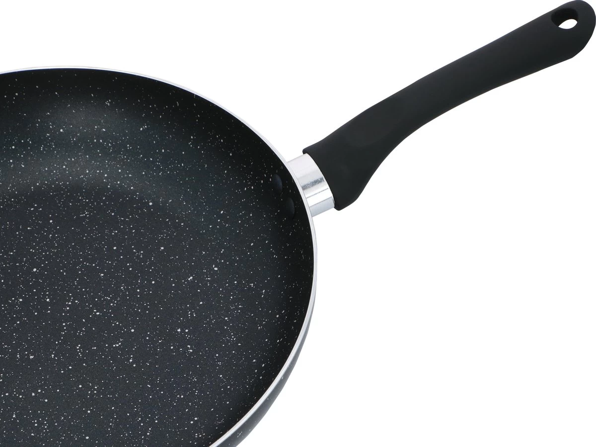 Alpina Koekenpan Ø28cm - Alle Warmtebronnen, Ook Inductie - Anti-aanbak - Gemarmerd - Zwart 3 Alpina Koekenpan Ø28cm - Alle Warmtebronnen, Ook Inductie - Anti-aanbak - Gemarmerd - Zwart - Afbeelding 3