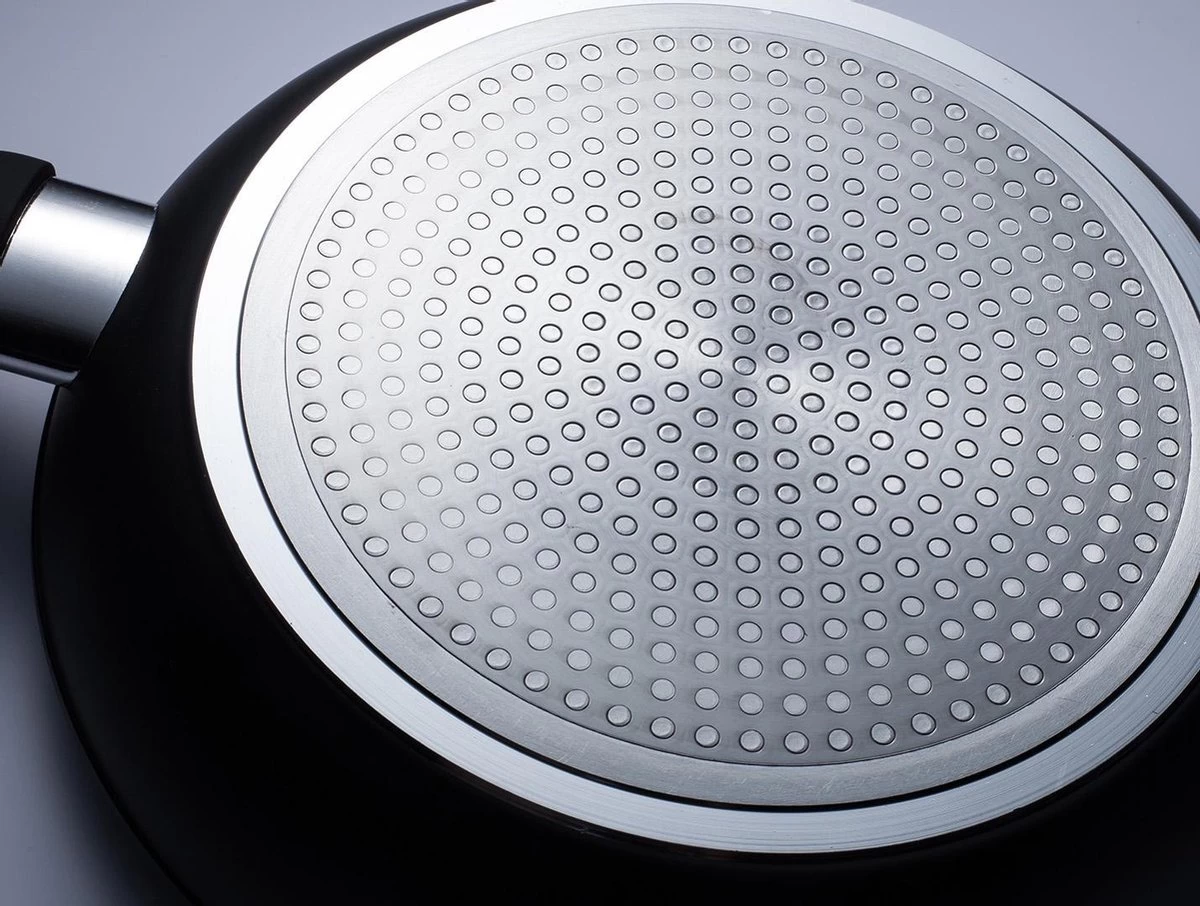 Sola Wokpan Stonehenge - Ø 28 Cm - Zwart/wit - Aluminium - Antiaanbaklaag 3 Sola Wokpan Stonehenge - Ø 28 Cm - Zwart/wit - Aluminium - Antiaanbaklaag - Afbeelding 3