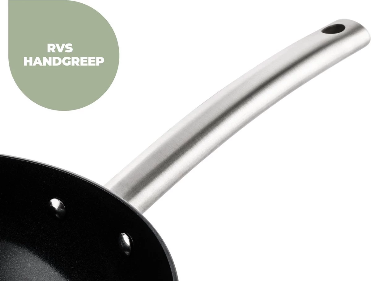 ISENVI Murray Keramische Grillpan 26 CM - RVS Greep 7 ISENVI Murray Keramische Grillpan 26 CM - RVS Greep - Afbeelding 7